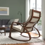 قیمت صندلی راک ایکیا مدل POANG قهوه‌ای/ روکش گونارد بژ