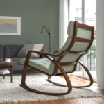 قیمت صندلی راک ایکیا مدل POANG قهوه‌ای/ روکش گونارد سبز روشن