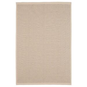 فرش ایکیا STARREKLINTE رنگ طبیعی/مشکی، سایز 155x220 سانتی‌متر