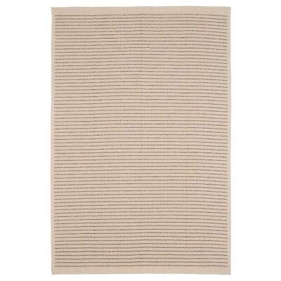 فرش ایکیا STARREKLINTE رنگ طبیعی/مشکی، سایز 155x220 سانتی‌متر