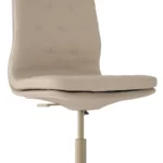 صندلی بدون دسته کنفرانس ایکیا مدل MULLFJALLET چرخ‌دار، روکش ناگن بژ