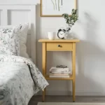 میز چوبی ایکیا مدل HEMNES زرد ۳۵*۴۶ سانتی‌متر