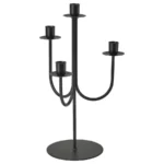 شمعدان ایکیا مدل HOSTAGILLE مشکی ۴ شاخه ۳۷ سانتی‌متر
