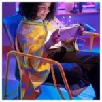 خرید پتو/ شال مبل ایکیا مدل BRANNBOLL آبی کم‌رنگ/زرد روشن