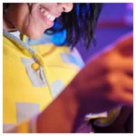 انواع پتو/ شال مبل ایکیا مدل BRANNBOLL آبی کم‌رنگ/زرد روشن