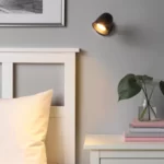 خرید چراغ دیوارکوب ایکیا مدل SKURUP مشکی