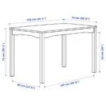 قیمت میز و صندلی ۴ نفره چوبی ایکیا مدل HAGERNAS چوب کاج/ رنگ‌کاری آنتیک