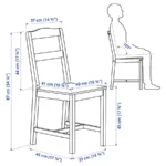 خرید میز و صندلی ۴ نفره چوبی ایکیا مدل HAGERNAS چوب کاج/ رنگ‌کاری آنتیک