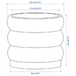 خرید گلدان ایکیا مدل HASSELBUKETT سبز/ قهوه‌ای ۱۵ سانتی‌متر