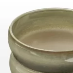 گلدان سرامیکی ایکیا مدل HASSELBUKETT سبز/ قهوه‌ای ۱۵ سانتی‌متر