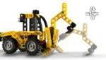 نمای کناری LEGO Backhoe Loader مدل 42197 با قطعات متحرک