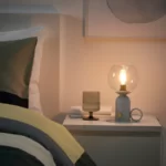 چراغ رومیزی ایکیا مدل ASKMULLER، قابل تنظیم/ خاکستری روشن، ۲۴ سانتی‌متر