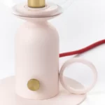 خرید آباژور رومیزی ایکیا مدل ASKMULLER، قابل تنظیم/ صورتی کم‌رنگ/قرمز