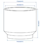 گلدان سنگی ایکیا مدل HONUNGSPALM صورتی، 15 سانتی‌متر