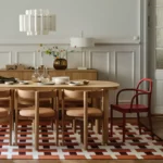 خرید لوستر آویز ایکیا مدل  STOCKHOLM 2025 سفید پارچه‌ای/برنجی، ۵۰ سانتی‌متر