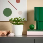 گیاه نعناع مصنوعی گلدانی ایکیا مدل FEJKA، رنگ نعناعی