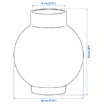 قیمت گلدان ایکیا مدل GLANSGRAN بژ/مشکی
