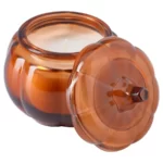 خرید شمع معطر در لیوان ایکیا مدل HOSTAGILLE ، رایحه کدو تنبل ادویه‌ای/قهوه‌ای