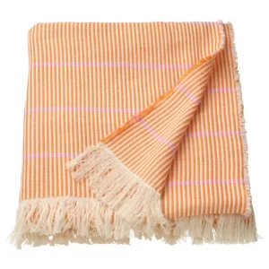 پتو/شال مبل ایکیا مدل LAPPKATTFOT، نارنجی روشن/صورتی