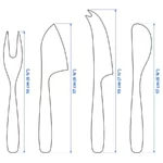 انواع ست ۴ تایی کارد پنیر ایکیا مدل TILLAGD، رنگ برنجی