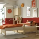 خرید صندلی راحتی تختخواب ‌شو ایکیا مدل TORNSBORG، بژ Naggen / چوب کاج