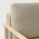 کاناپه یک نفره راحتی تختخواب ‌شو ایکیا مدل TORNSBORG، بژ Naggen / چوب کاج