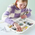 خرید ترکیب نظم‌ دهنده با جعبه/سینی ایکیا مدل TROFAST، چوب کاج، سفید/ یاسی