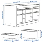 قیمت ترکیب نظم‌ دهنده با جعبه‌ ایکیا مدل TROFAST چوب کاج/ نارنجی ملایم/ سبز روشن