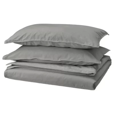 کاور روتختی و ۲ روبالشی ایکیا مدل ANGSLILJA، خاکستری