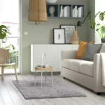 فرش ماشینی ایکیا مدل ARENDE با پرز بلند، رنگ خاکستری