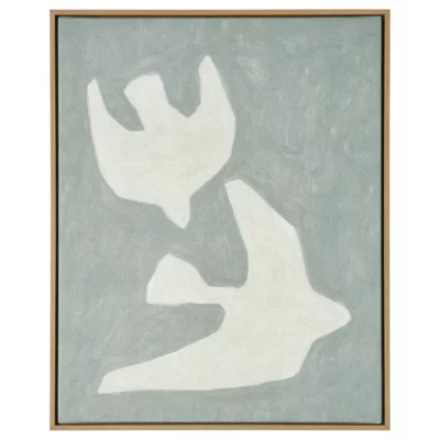 تابلو دو تا پرنده ایکیا مدل BLODFLADER سایز 50*40 سانتی‌متر