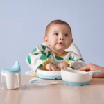 خرید قاشق غذاخوری و قاشق نوزاد ایکیا مدل BORJA، سفید/آبی