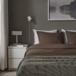 خرید کاور روتختی به همراه ۲ روبالشی ایکیا مدل HAMPFLOCKEL، قهوه‌ای