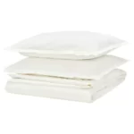 کاور روتختی به همراه ۲ روبالشی ایکیا مدل HAMPFLOCKEL، سفید