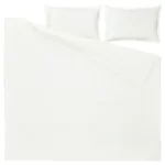 قیمت کاور روتختی به همراه ۲ روبالشی ایکیا مدل HAMPFLOCKEL، سفید