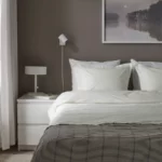 ست دو نفره کاور روتختی به همراه ۲ روبالشی ایکیا مدل HAMPFLOCKEL، سفید