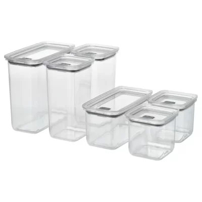 ست ۶ عددی ظرف نگهداری غذای خشک ایکیا مدل KORALLVIPPA