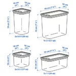 ظرف نگهدارنده غذای خشک ایکیا مدل KORALLVIPPA