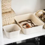 انواع ارگانایزر پلاستیکی ایکیا مدل NOJIG ، بژ، ابعاد 5*10*10 سانتی‌متر