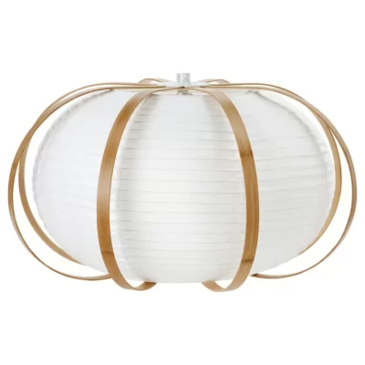 کلاهک/شید چراغ آویز ایکیا مدل TAGGTOFS، سفید/بامبو