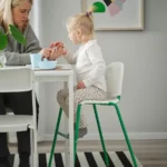 قیمت صندلی کودک ایکیا مدل VILDGAS، سفید/سبز