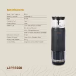 اسپرسوساز کوچک LePresso LP001 برای قهوه‌خورهای حرفه‌ای
