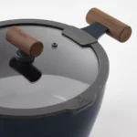 خرید آنلاین قابلمه ایکیا مدل KLIPPFISK به همراه درب، روکش نچسب، مشکی–آبی