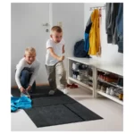 انواع پادری ایکیا مدل KOGE، خاکستری/مشکی، ابعاد ۸۲×۲۰۰ سانتی‌متر