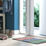 فرش دم دری ایکیا مدل  VANDPLATS، چندرنگ / راه‌راه، اندازه ۴۰×۶۰ سانتی‌متر