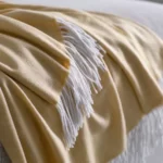 خرید پتو/ شال مبل ایکیا مدل HOLMVI، بژ-زرد