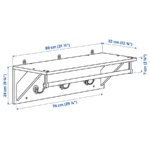 قیمت رخت آویز دیواری ایکیا مدل  KALLSO خاکستری، عرض ۸۰ سانتی‌متر