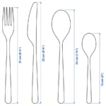 سرویس قاشق، چنگال ایکیا مدل PRAKTBOTIA با ۱۶ تکه استیل ضدزنگ