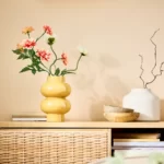 شاخه گل مصنوعی ایکیا مدل SMYCKA، مدل دالیا نارنجی، ارتفاع ۶۶ سانتی‌متر