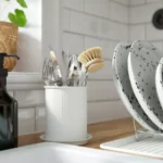 قیمت جا قاشقی ایکیا مدل VALVARDAD، سفید و گالوانیزه، ارتفاع ۱۳ سانتی‌متر